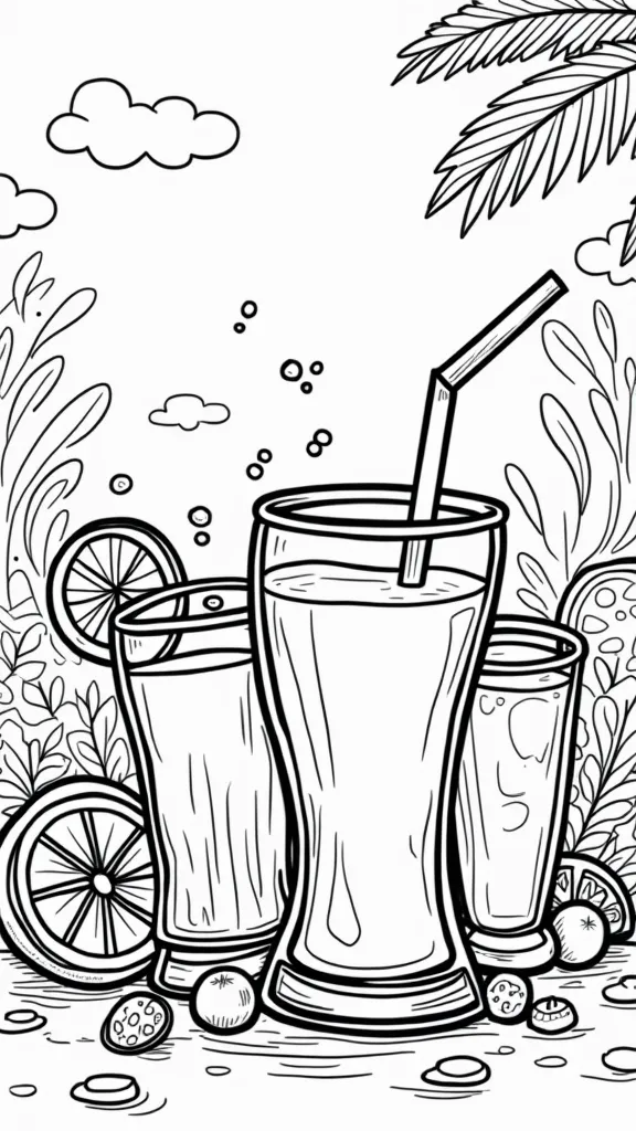 coloriage de jus